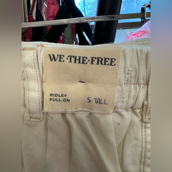 NWT Free People We The Free Ridley Pull-On Barrel Jeans - Ecru long - Small TALL - Picture 8 of 9